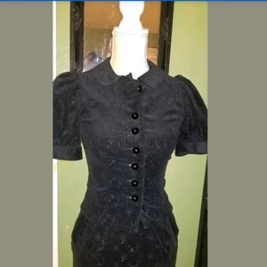 Vintage Betsey Johnson corduroy eyelet jacket